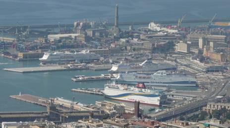 Genua Genova Standseilbahn Zecca Righi Porto Hafen Panorama w3