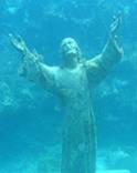 Genova Ligurien versunkene Statue San Fruttuoso Cristo Abissi golfoparadiso