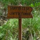 Ligurien Genua Wandern Apennin Sant Olcese Sentiero Botanico Ciae Wegweiser2 w